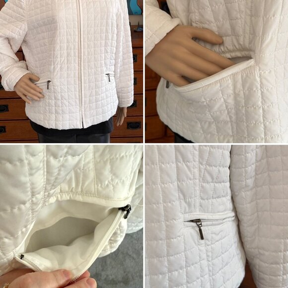 Lightweight Quilted White Jacket Size XL Spacecore Gorpcore Ready by Utex Design - Picture 10 of 13